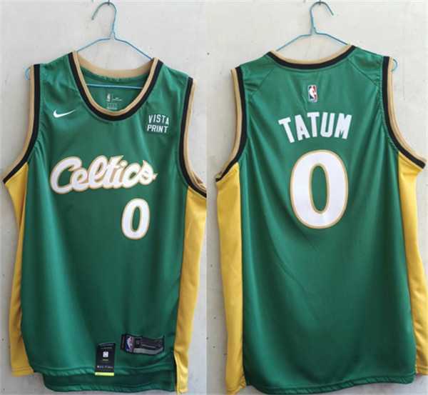 Mens Boston Celtics #0 Jayson Tatum Green Stitched Basketball Jersey